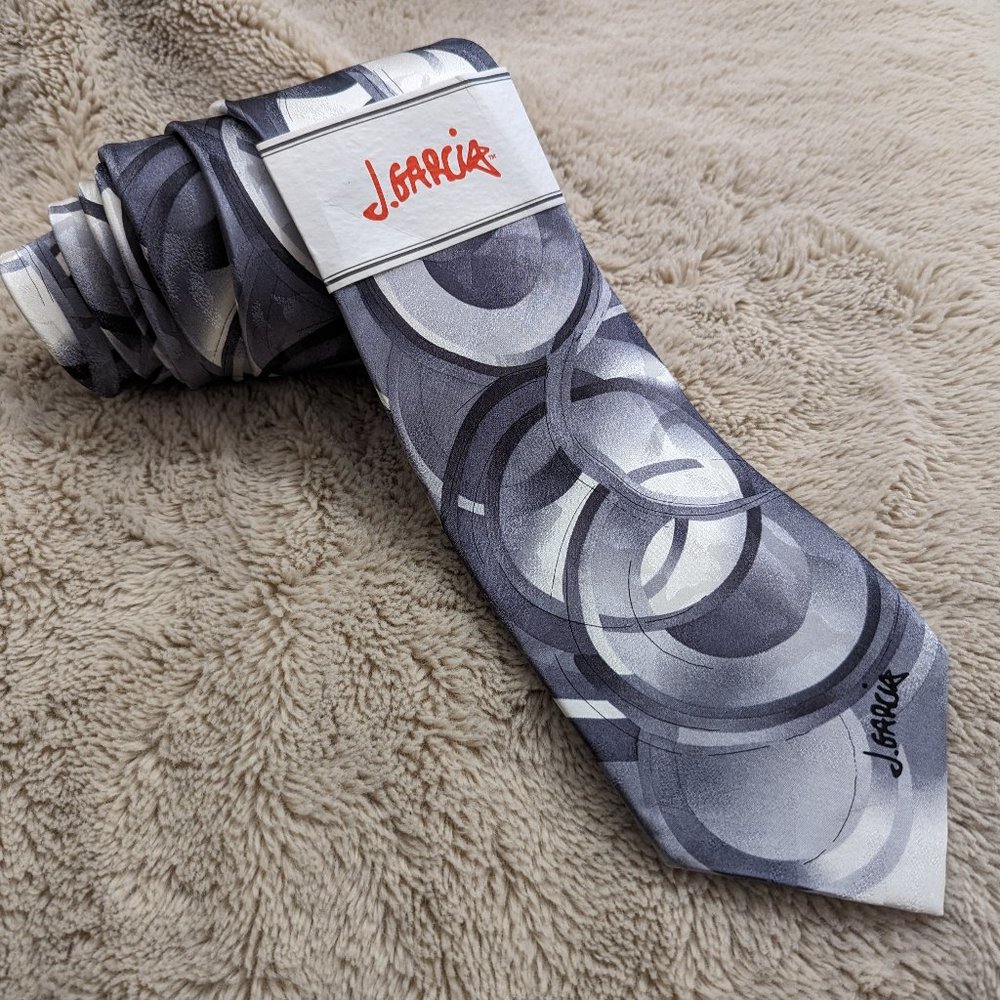 J. Garcia Watercolor Collection Black and White Artist Proof 3 Tie NWT